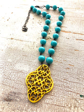 turquoise gold aleta necklace