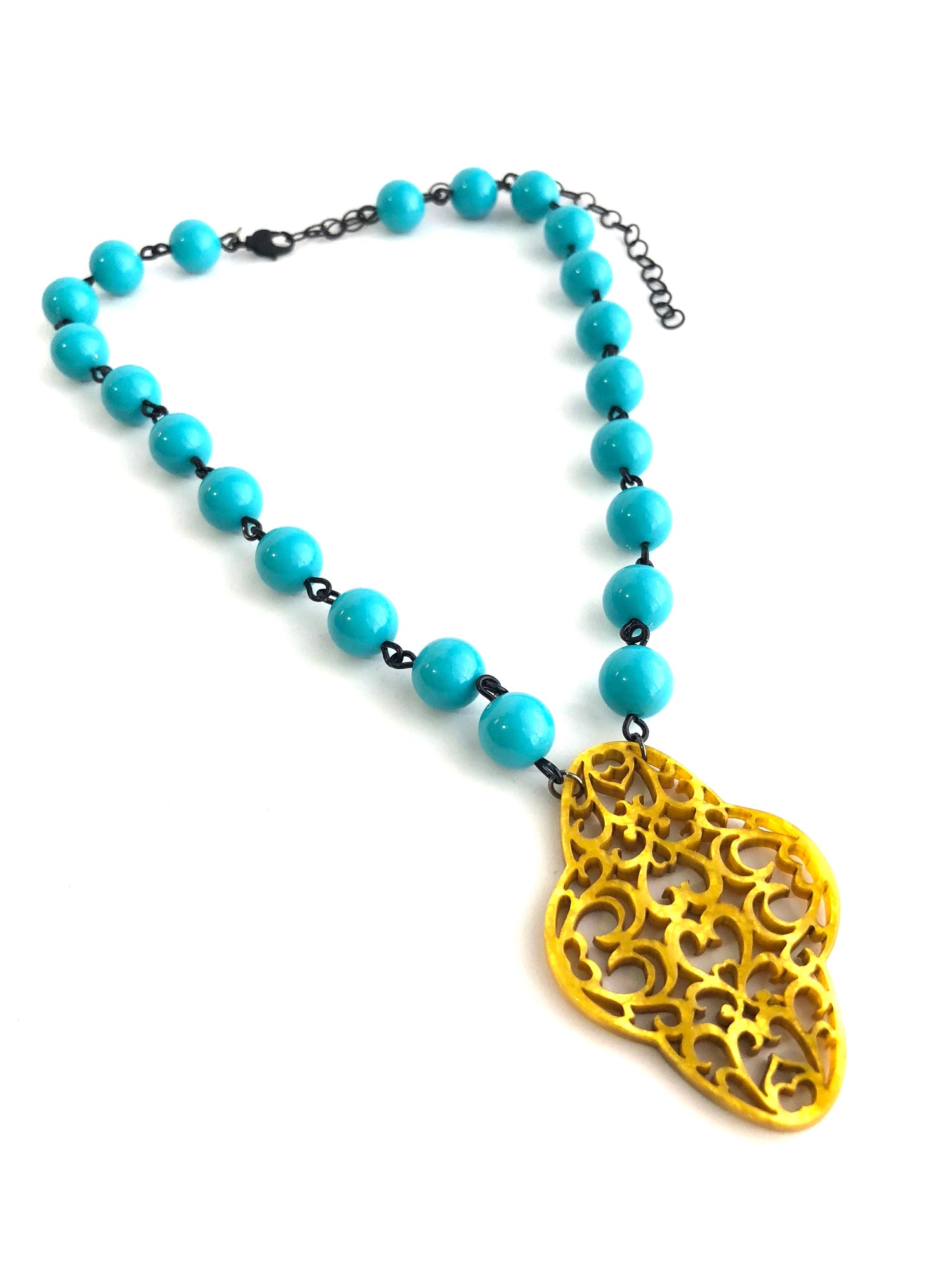 adjustable turquoise necklace