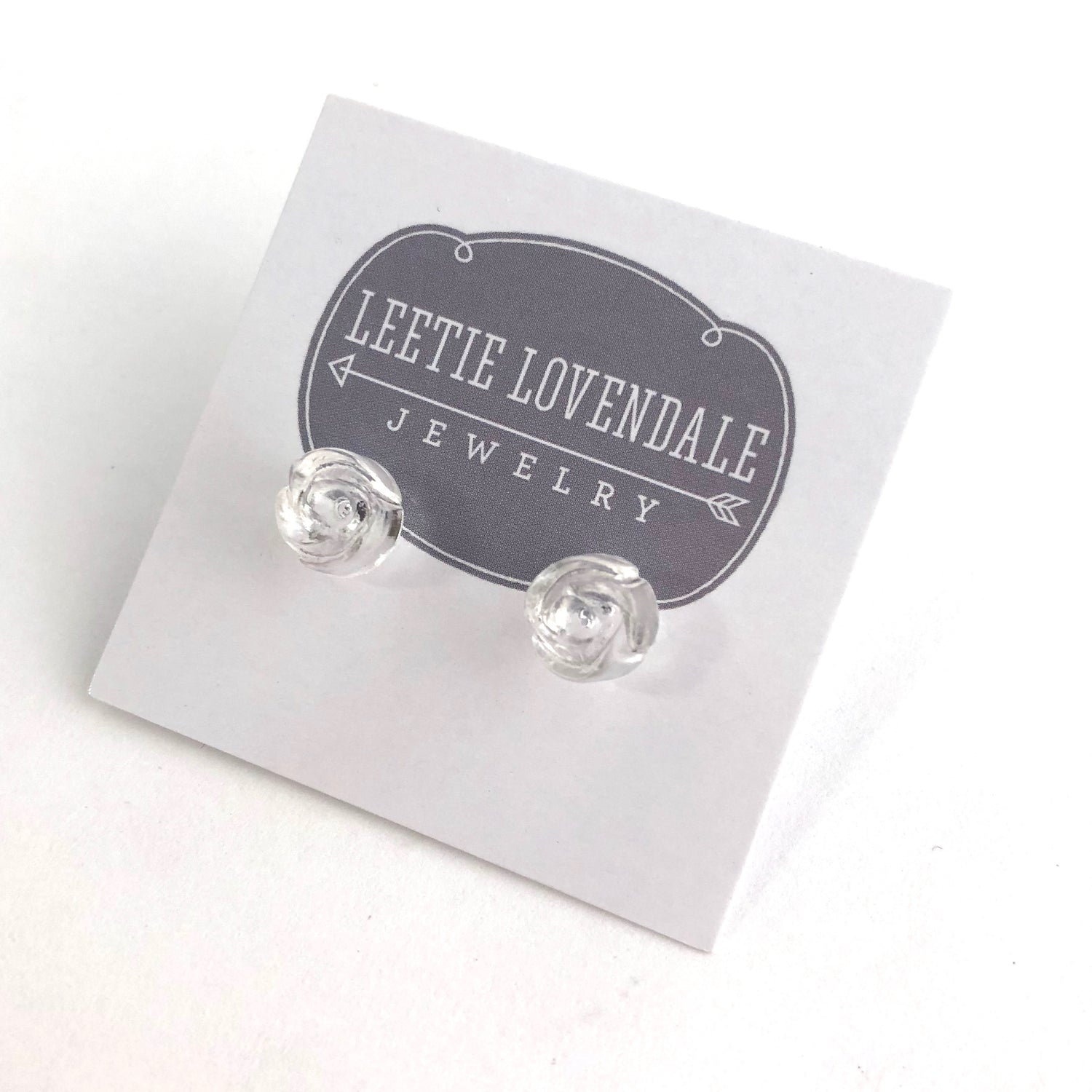 clear lucite studs