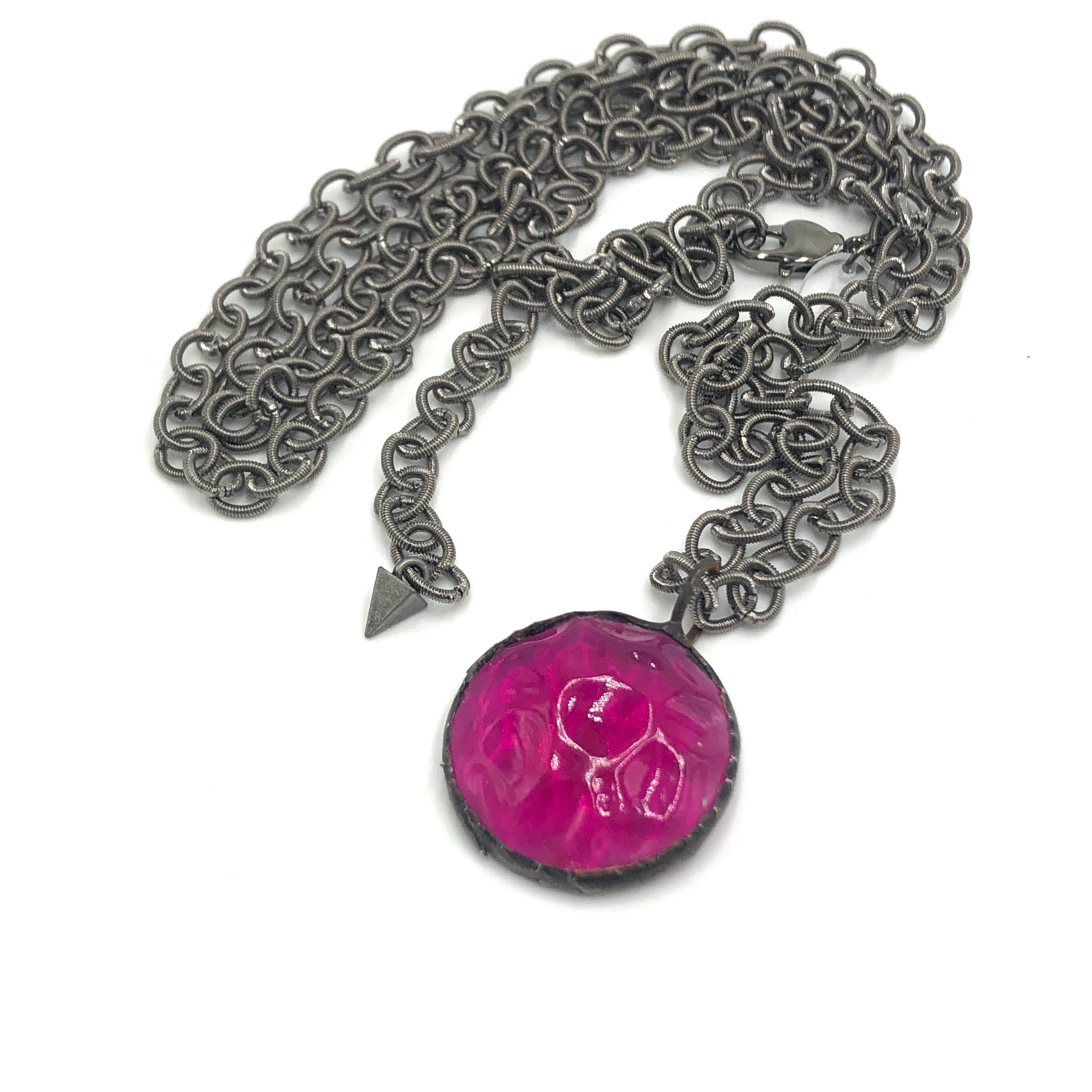 Violet Nugget Layering Necklace - Long