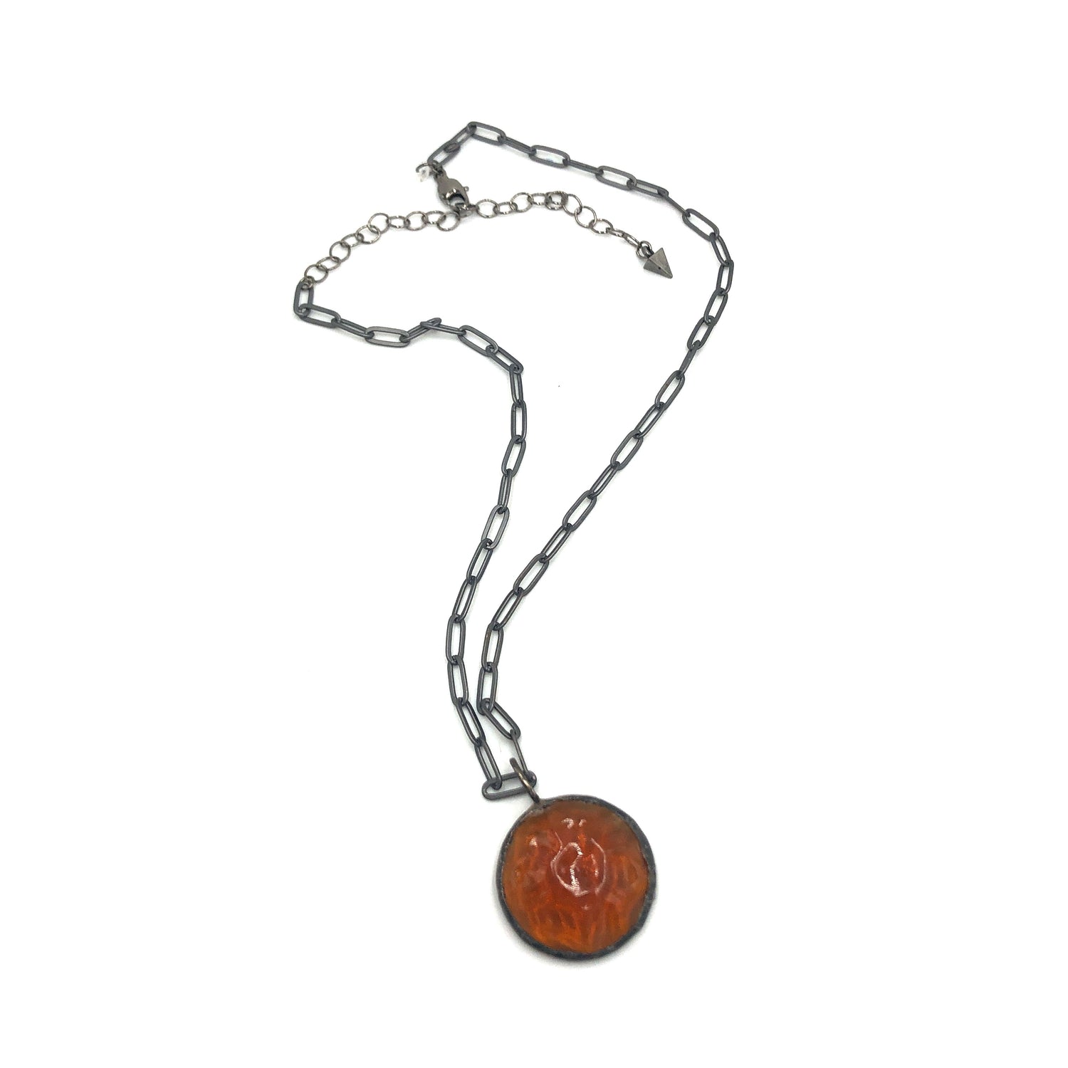Smoke Lucite Nugget Layering Necklace - Shortie
