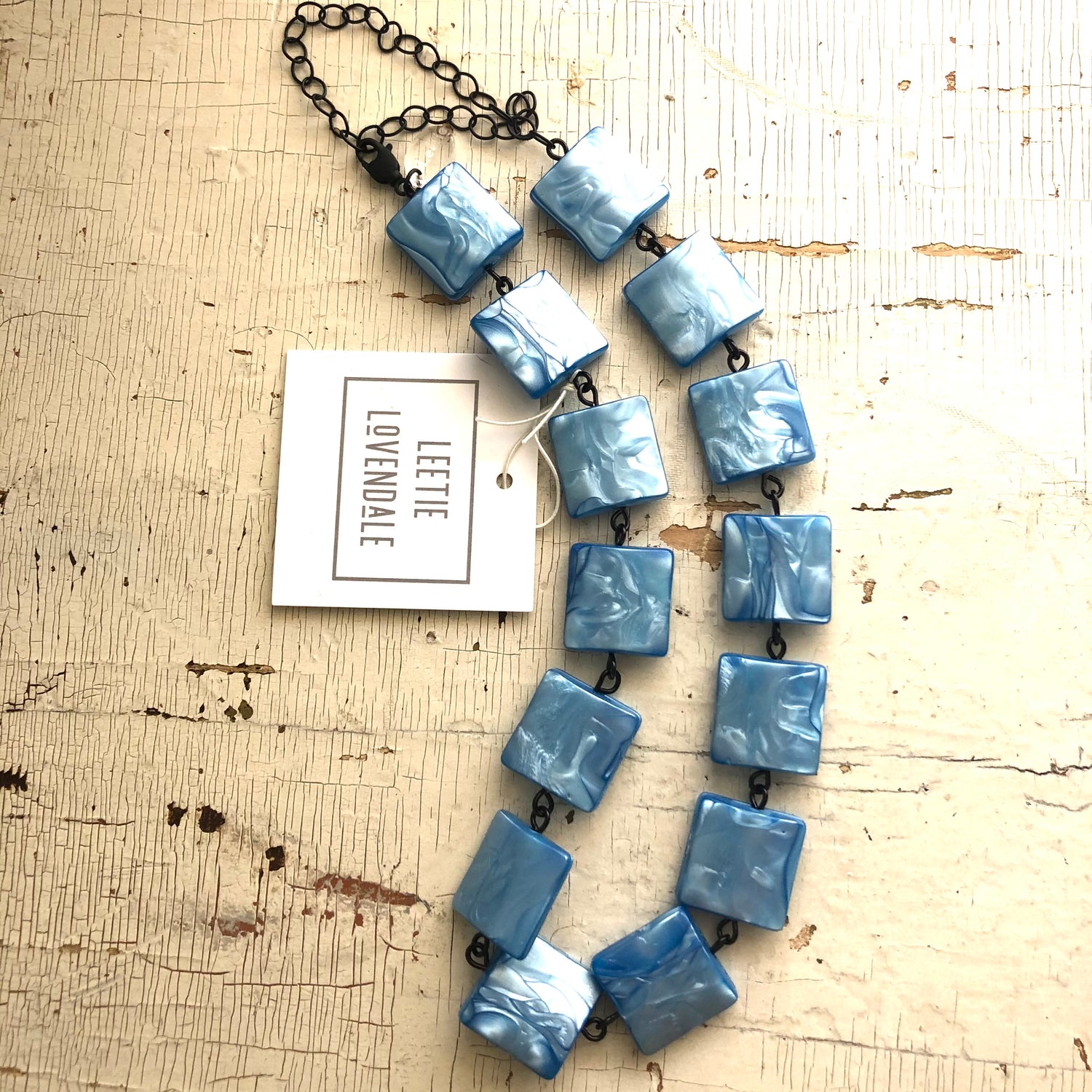 azure blue amelia necklace