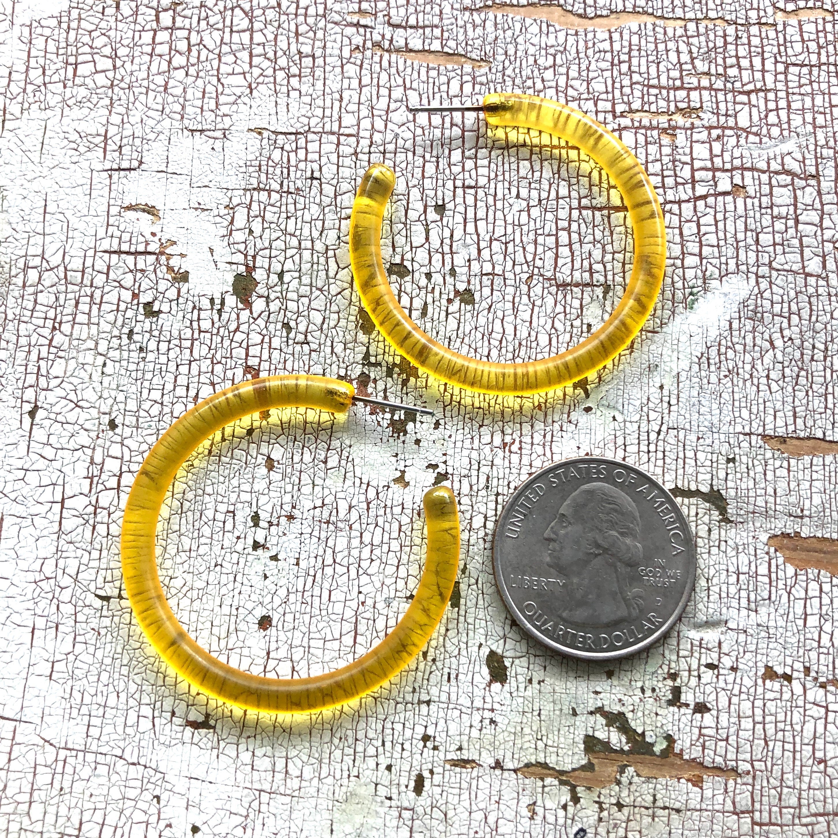 large yellow lucite hoops