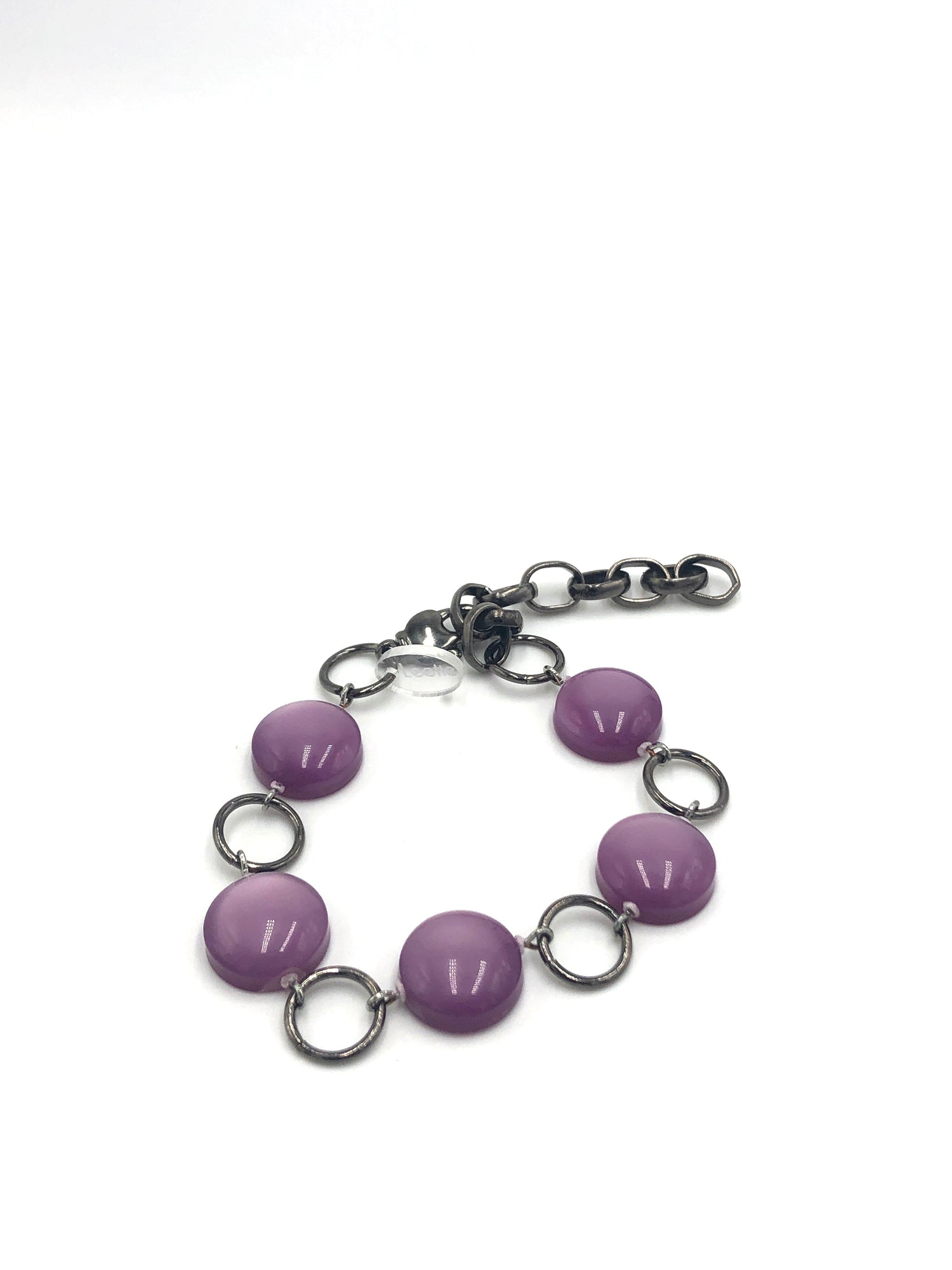 lilac moonglow linked bracelet