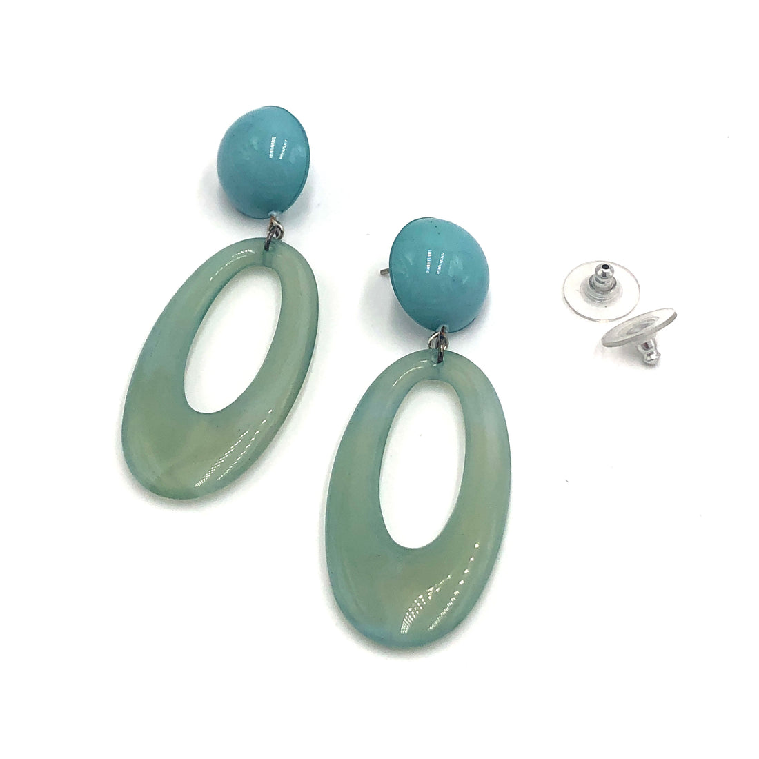 watery blue earrings