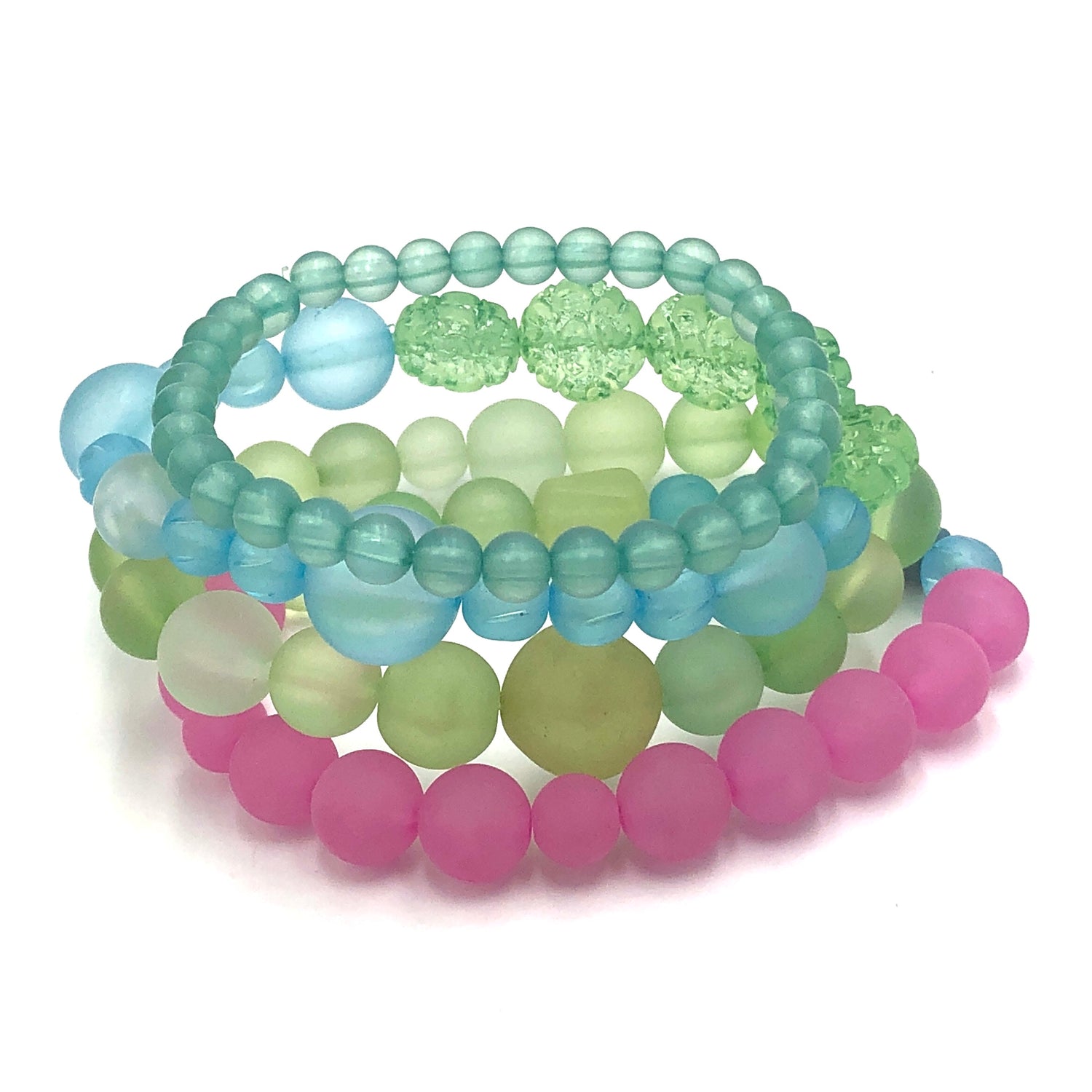 frosted pastel bracelets