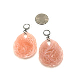 pink paisley earrings