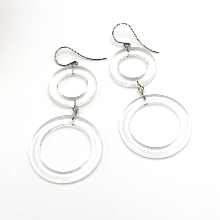 clear lucite earrings