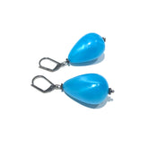 chunky blue earrings