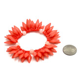 Coral Lucite Spiky Bracelet