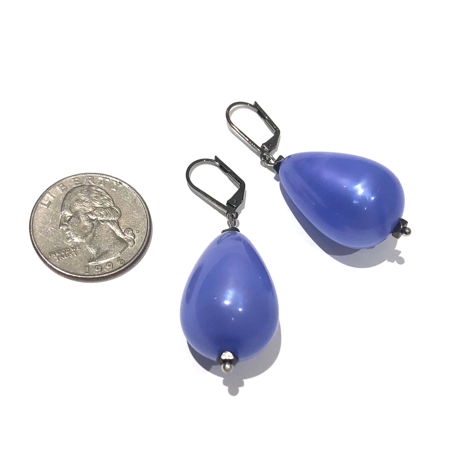 indigo blue drop earrings