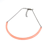 Coral Lucite Bar Necklace