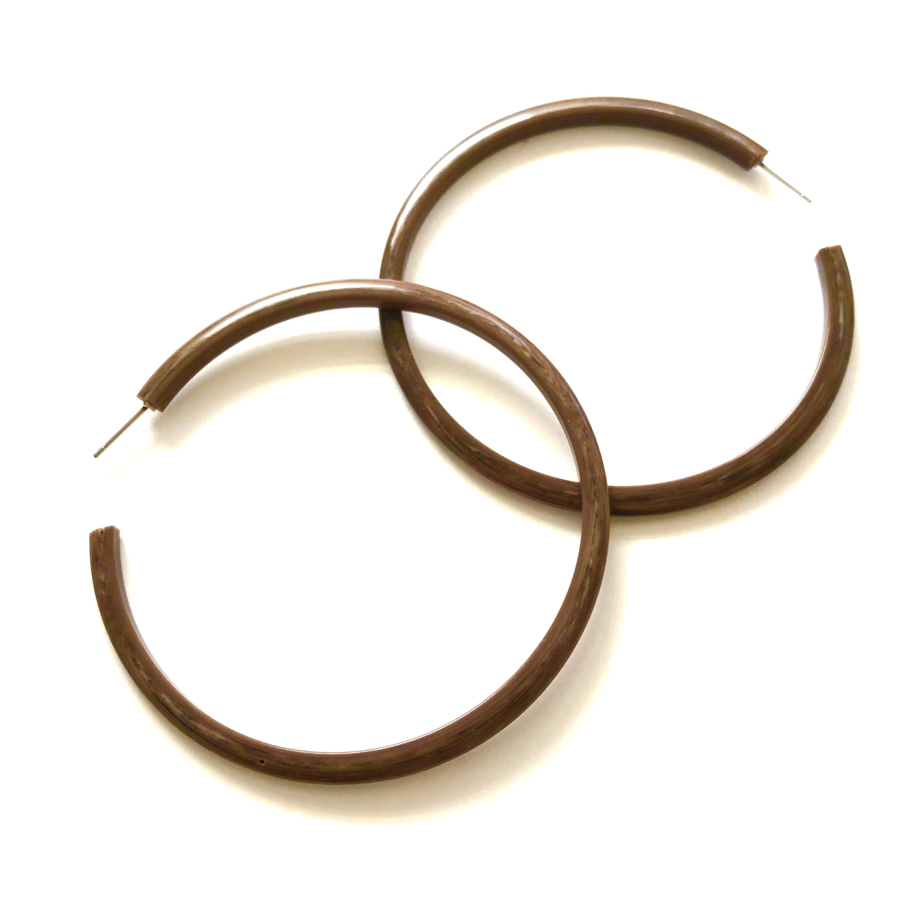 huge brown hoop earrings
