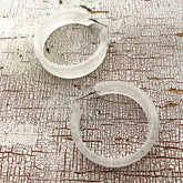 big clear frosted hoops