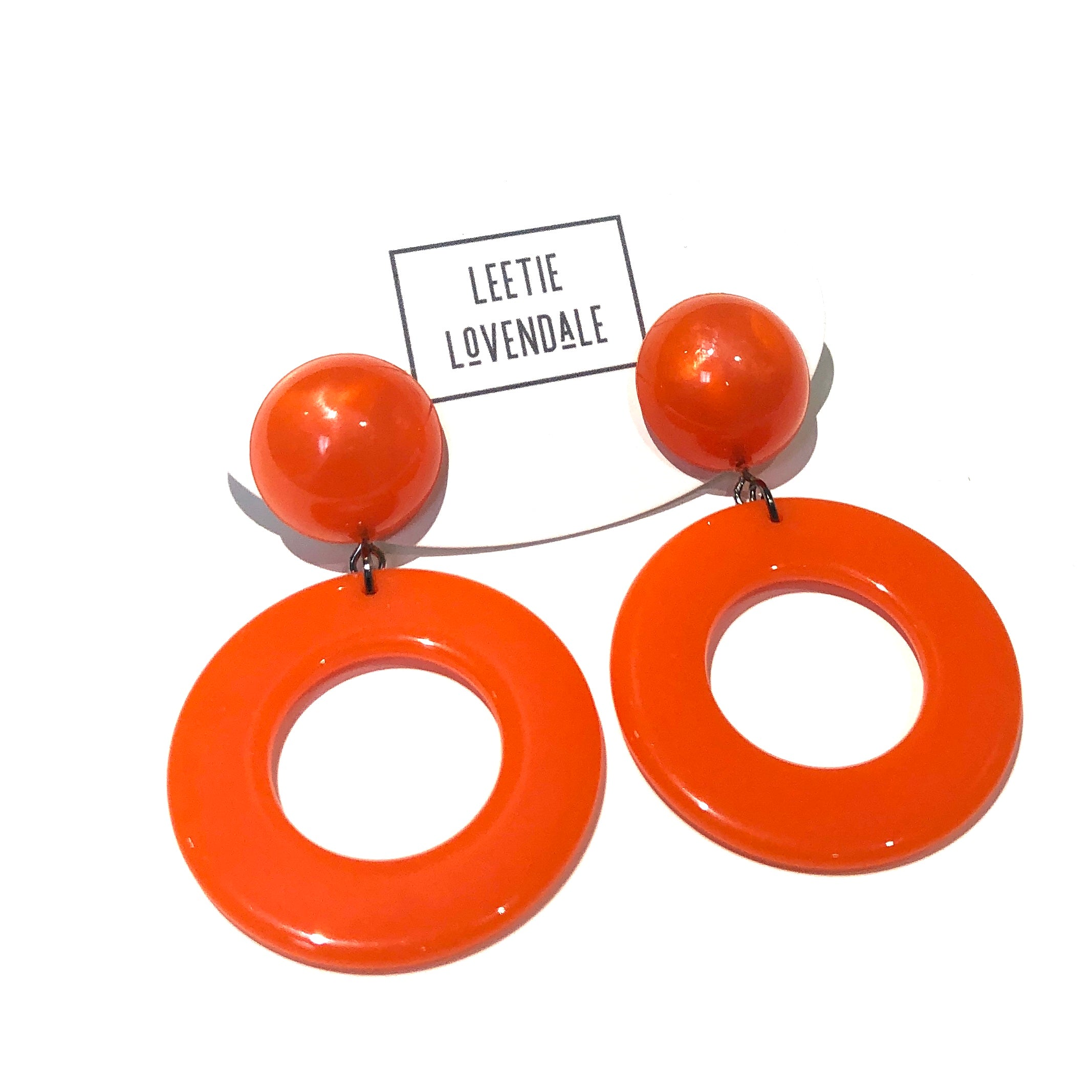 Apricot Candy Donut Drop Earrings