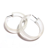 large frosted clear hoops