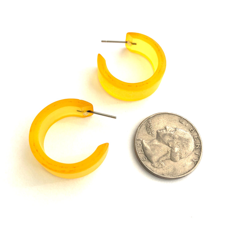 small golden yellow hoops