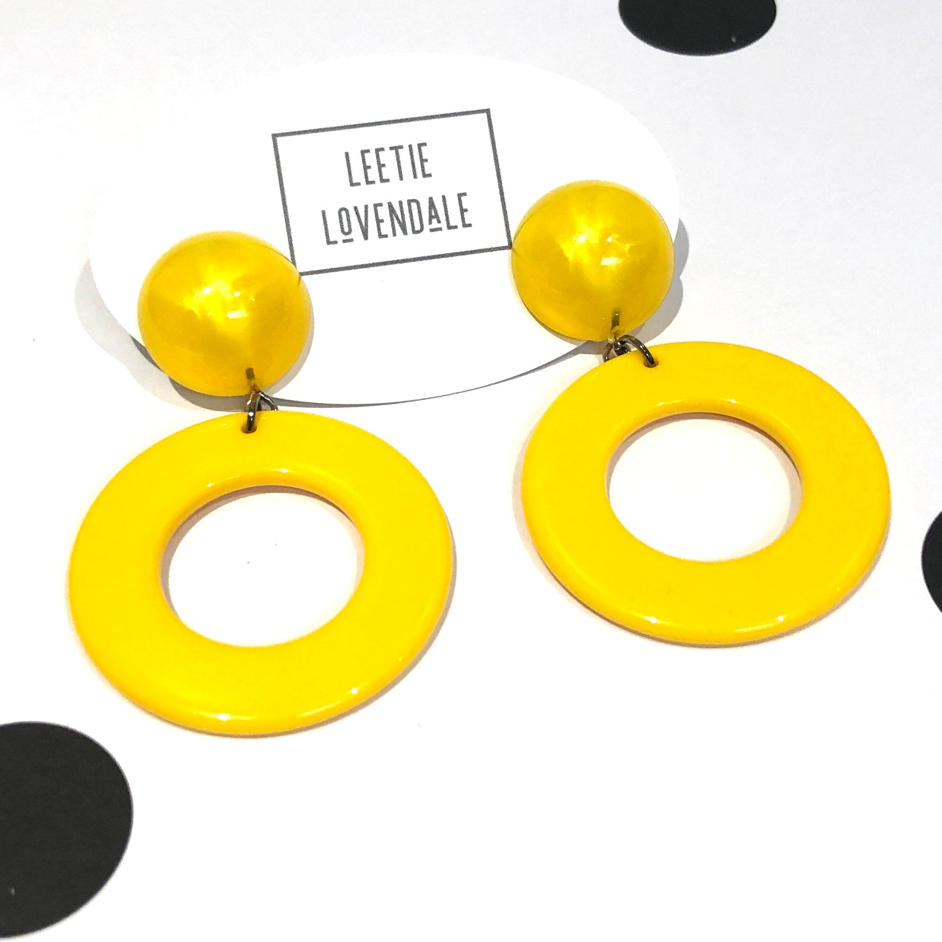 yellow drop earrings