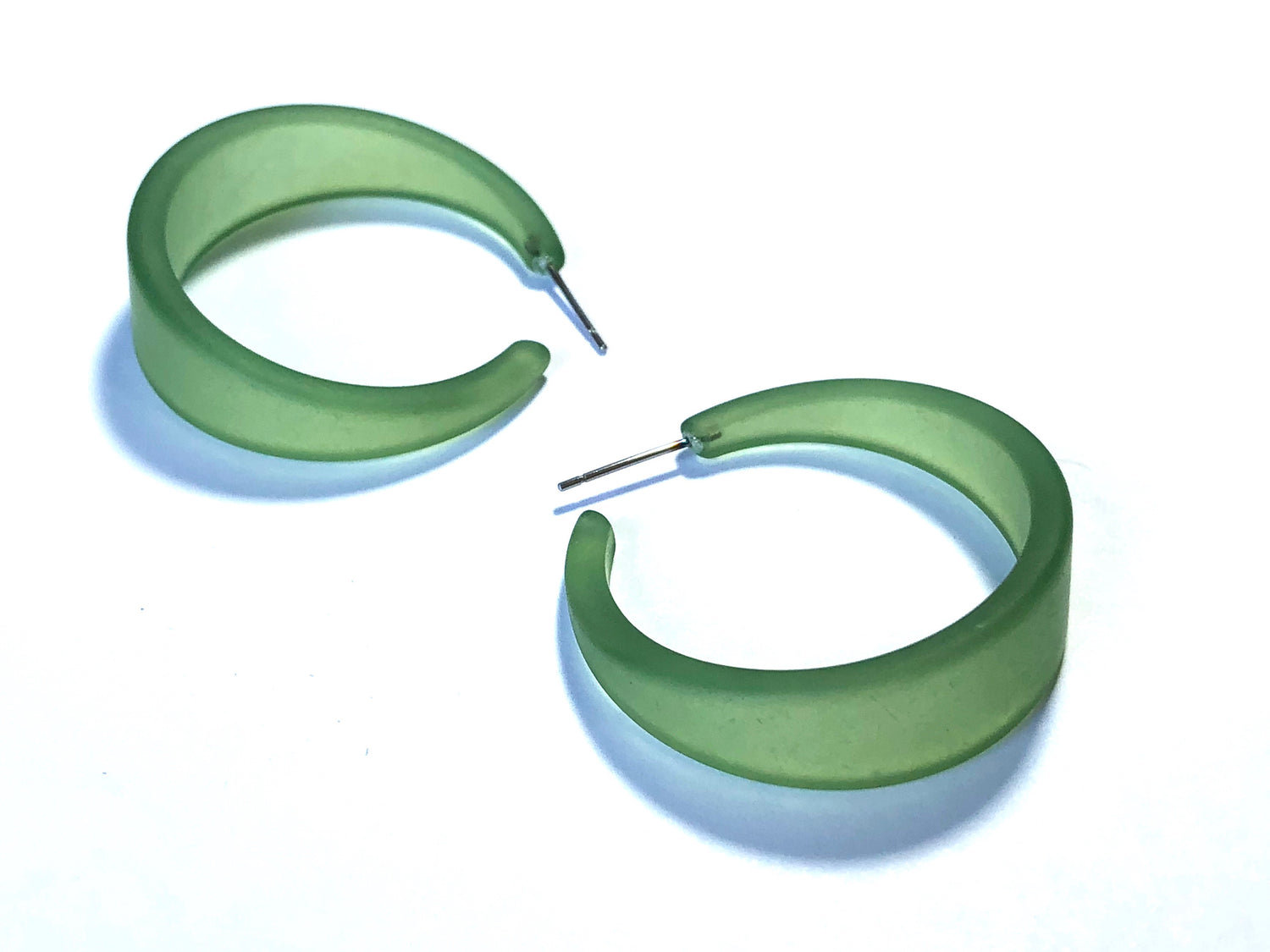 olive hoop earrings