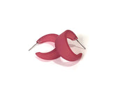 lucite hoops cranberry