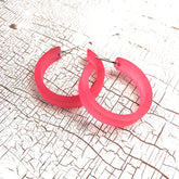 hot pink hoop earrings