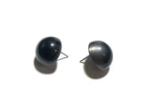 grey button earrings