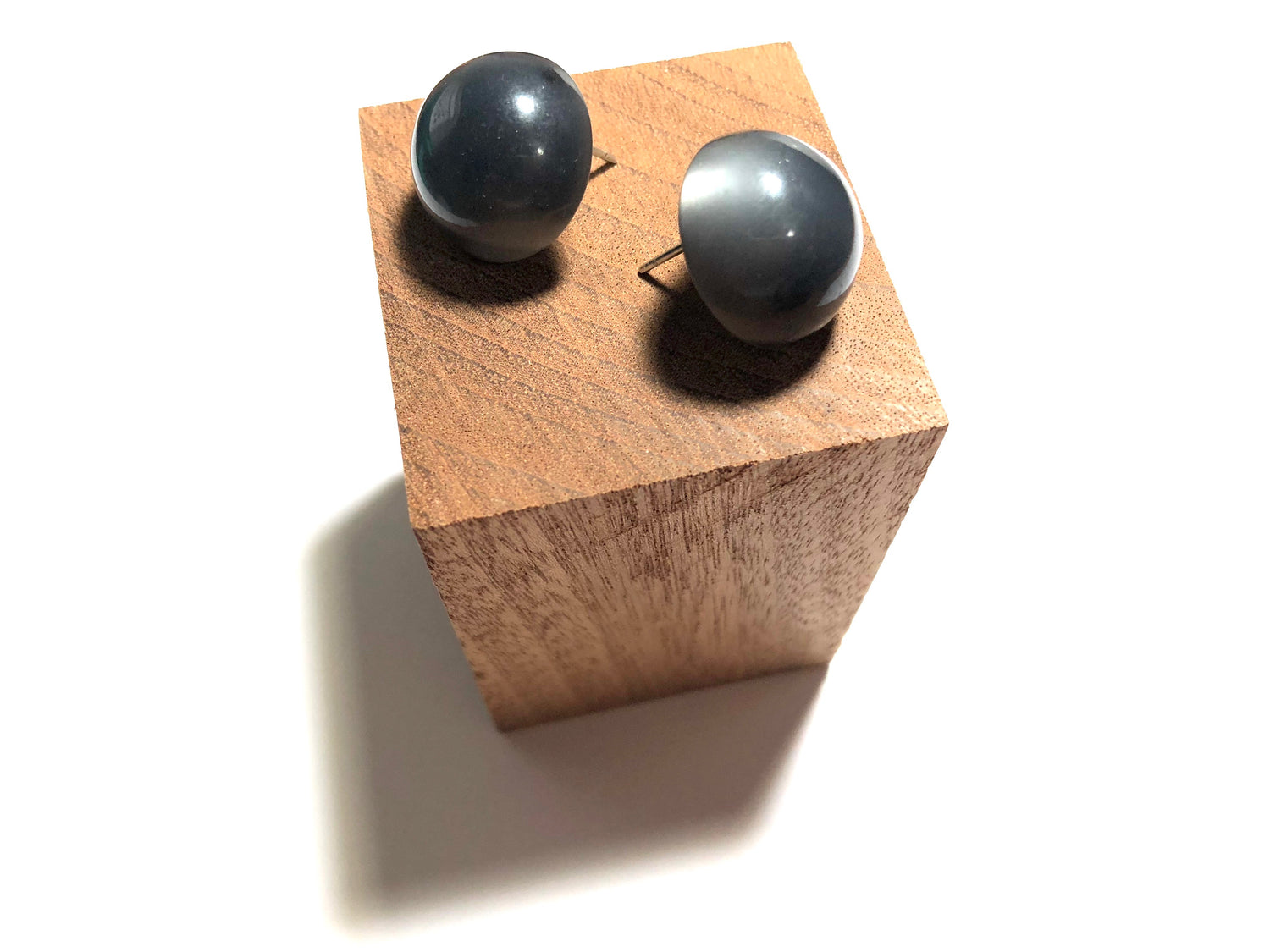 charcoal grey earrings