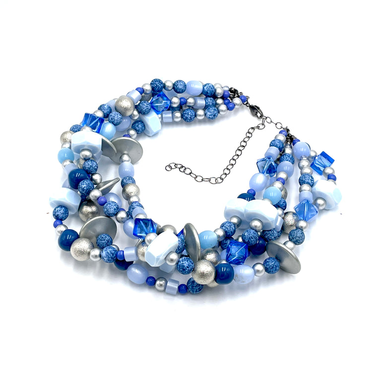 Denim Blue Vintage Necklace