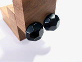 black faceted studs