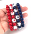 red white blue bracelets