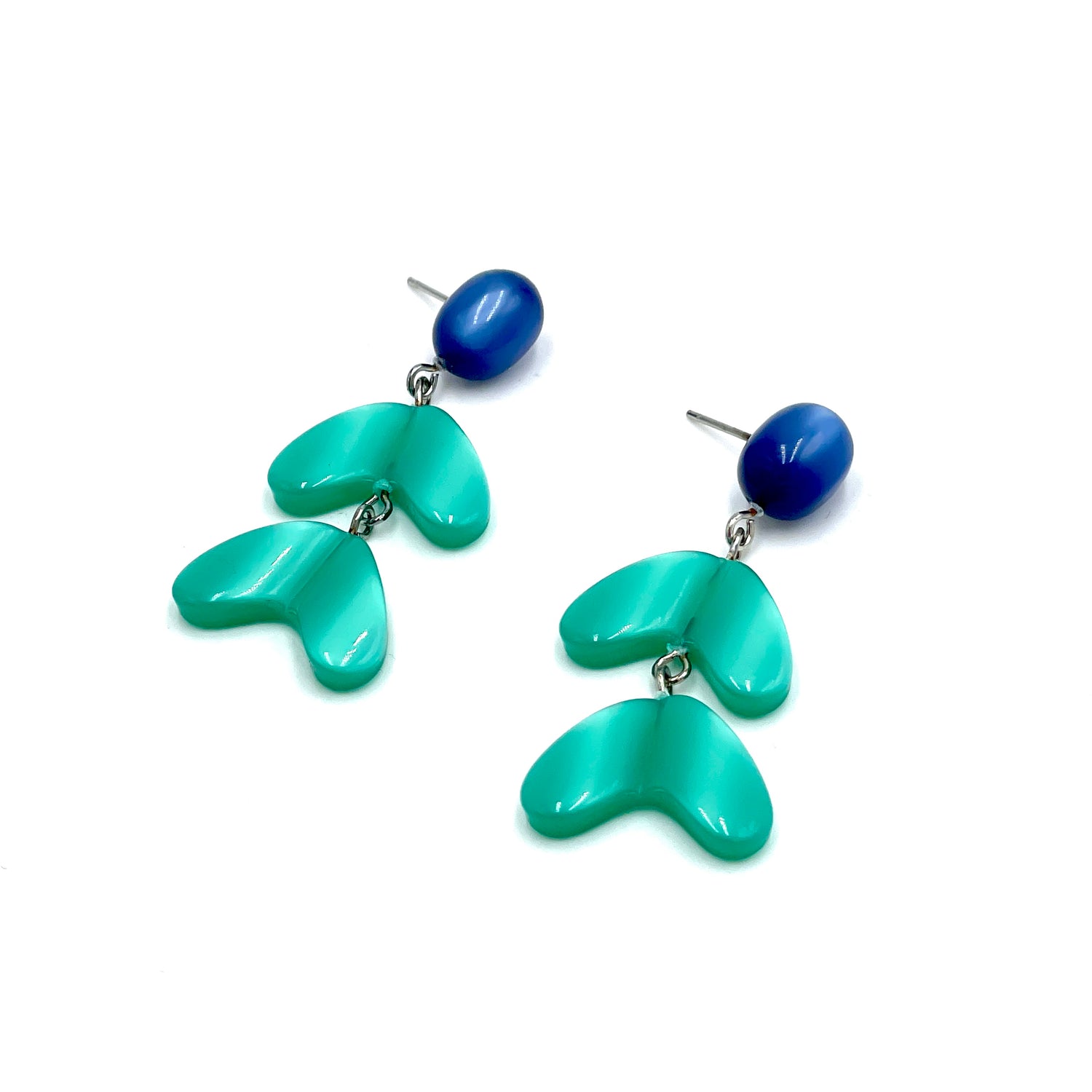 Blue &amp; Green Ivy Drop Earrings *