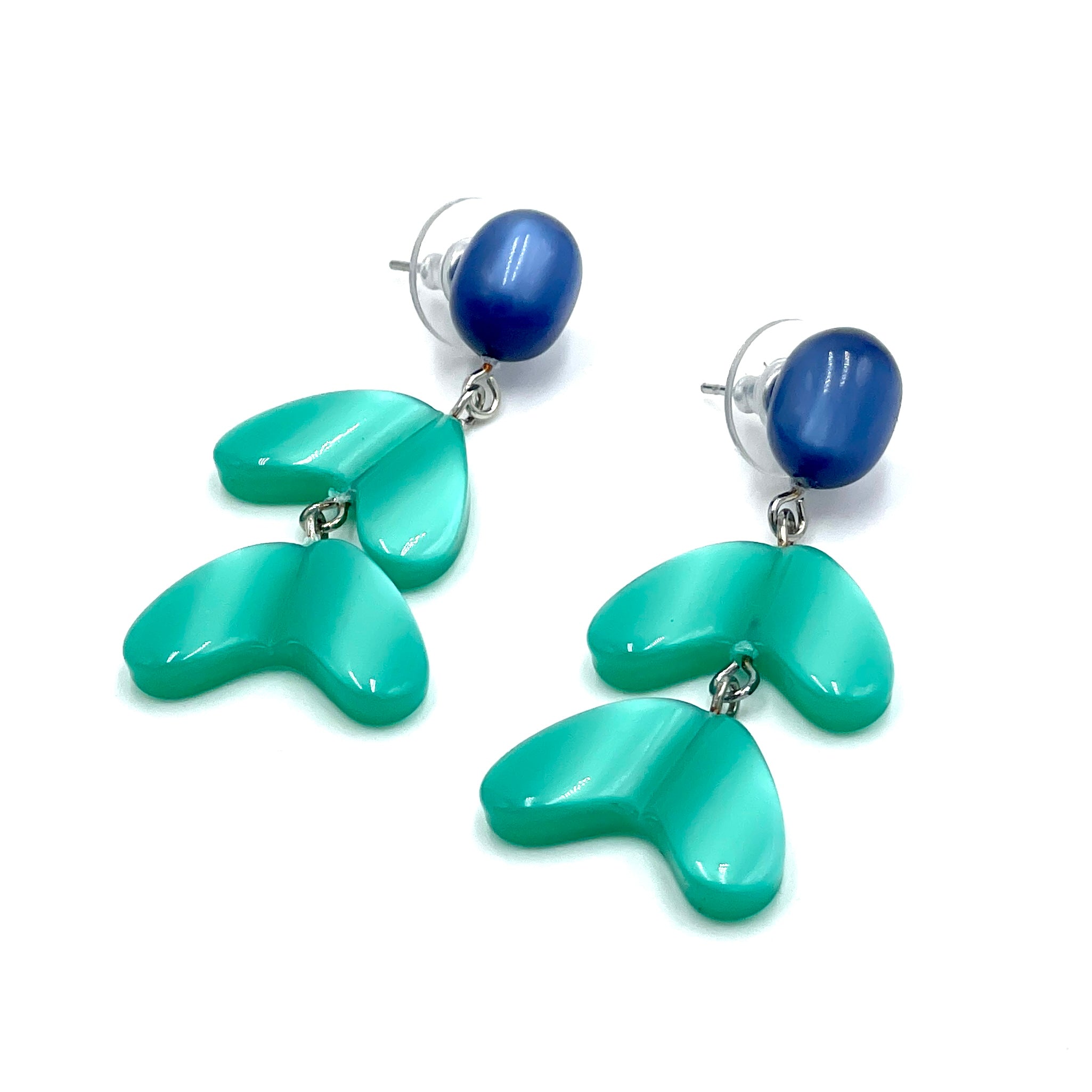 Blue &amp; Green Ivy Drop Earrings *