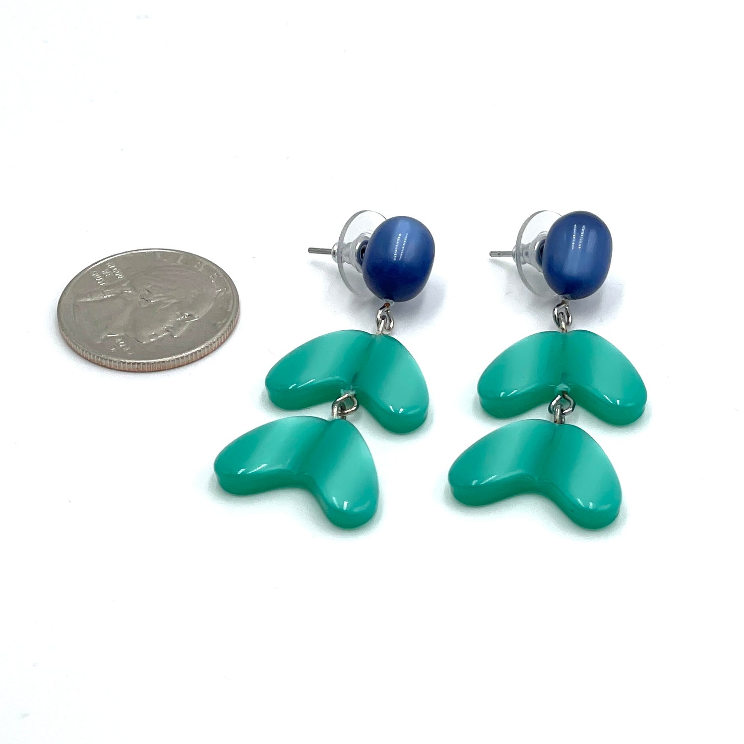 Blue &amp; Green Ivy Drop Earrings *