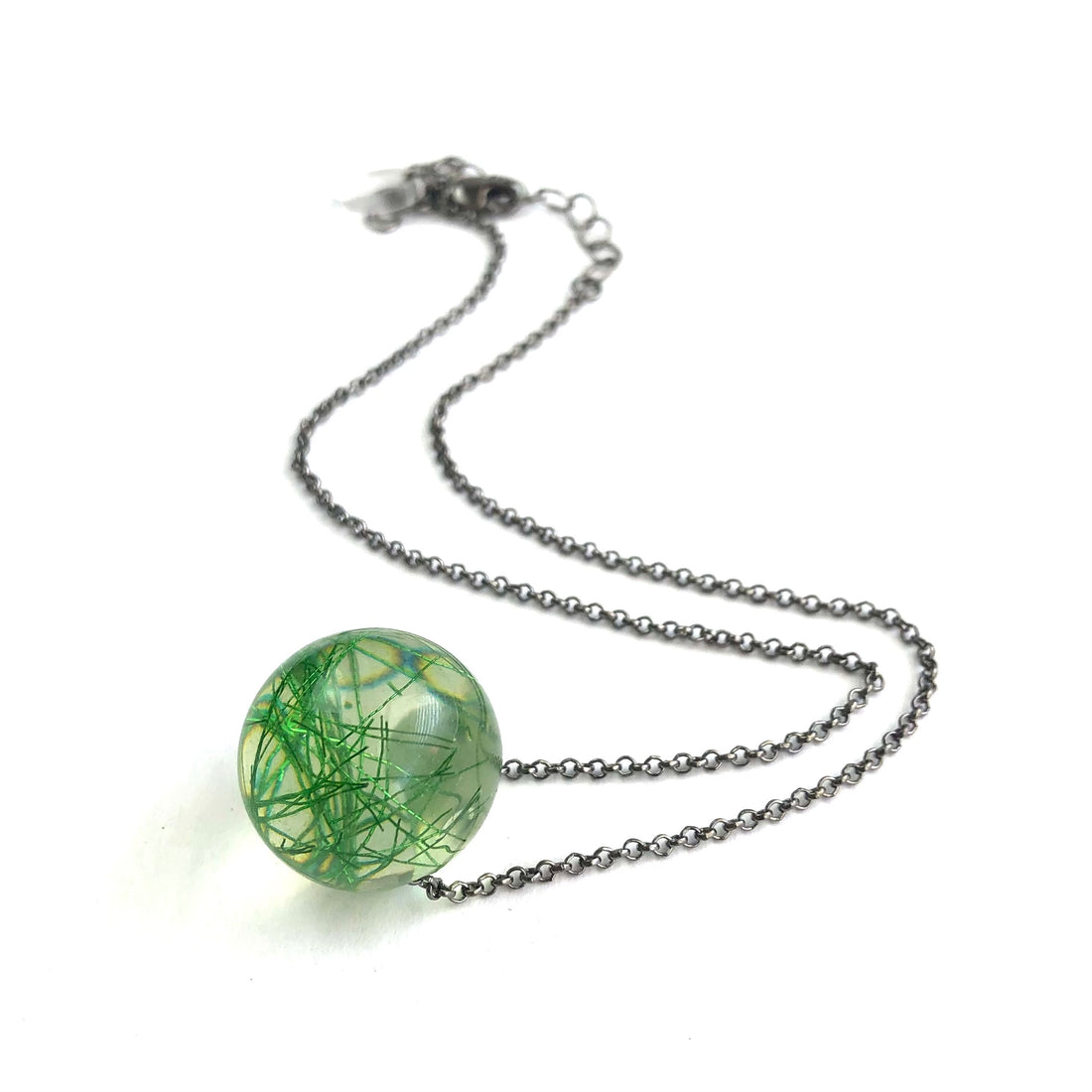 green glitter necklace