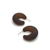 brown chunky hoop earrings