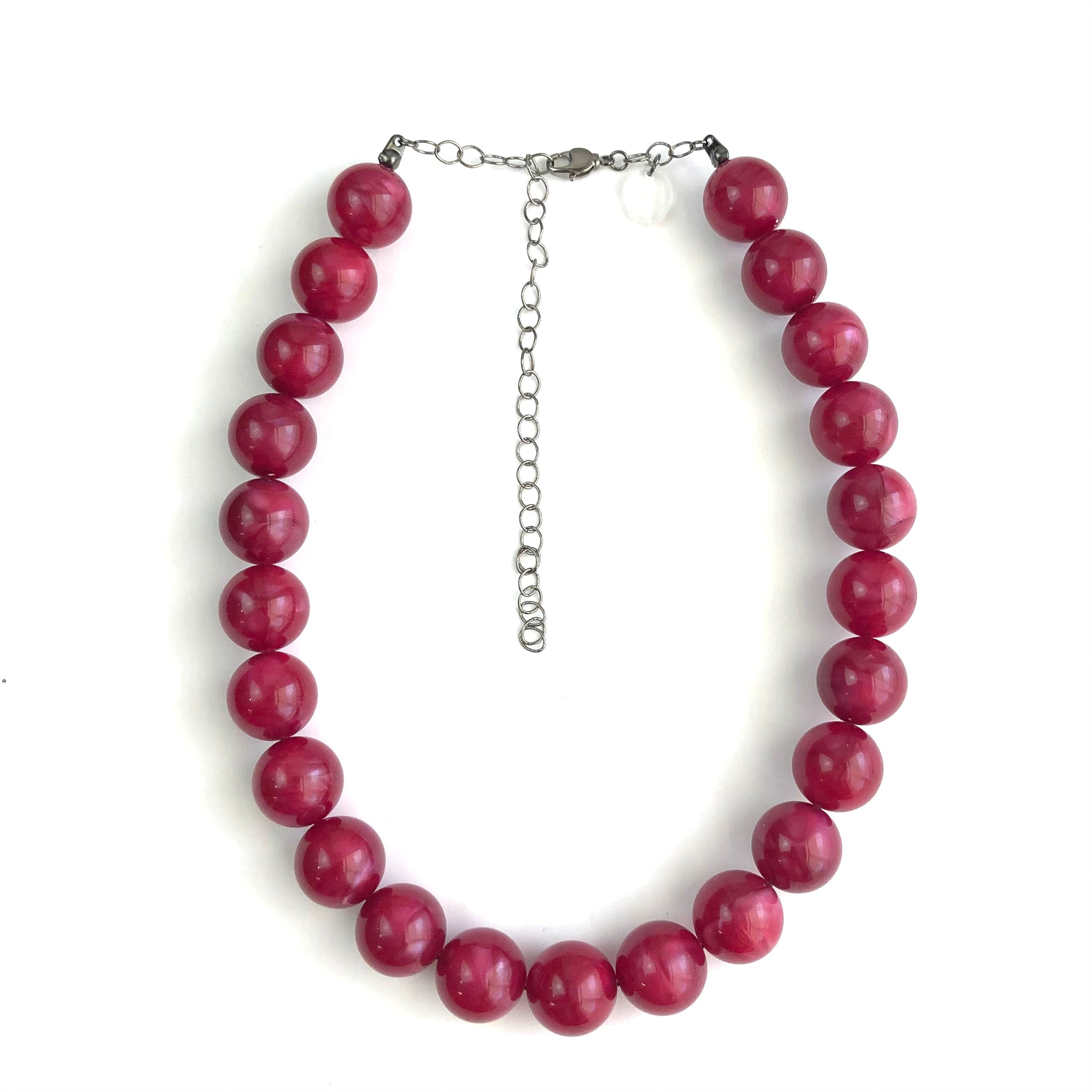 dark red glow necklace