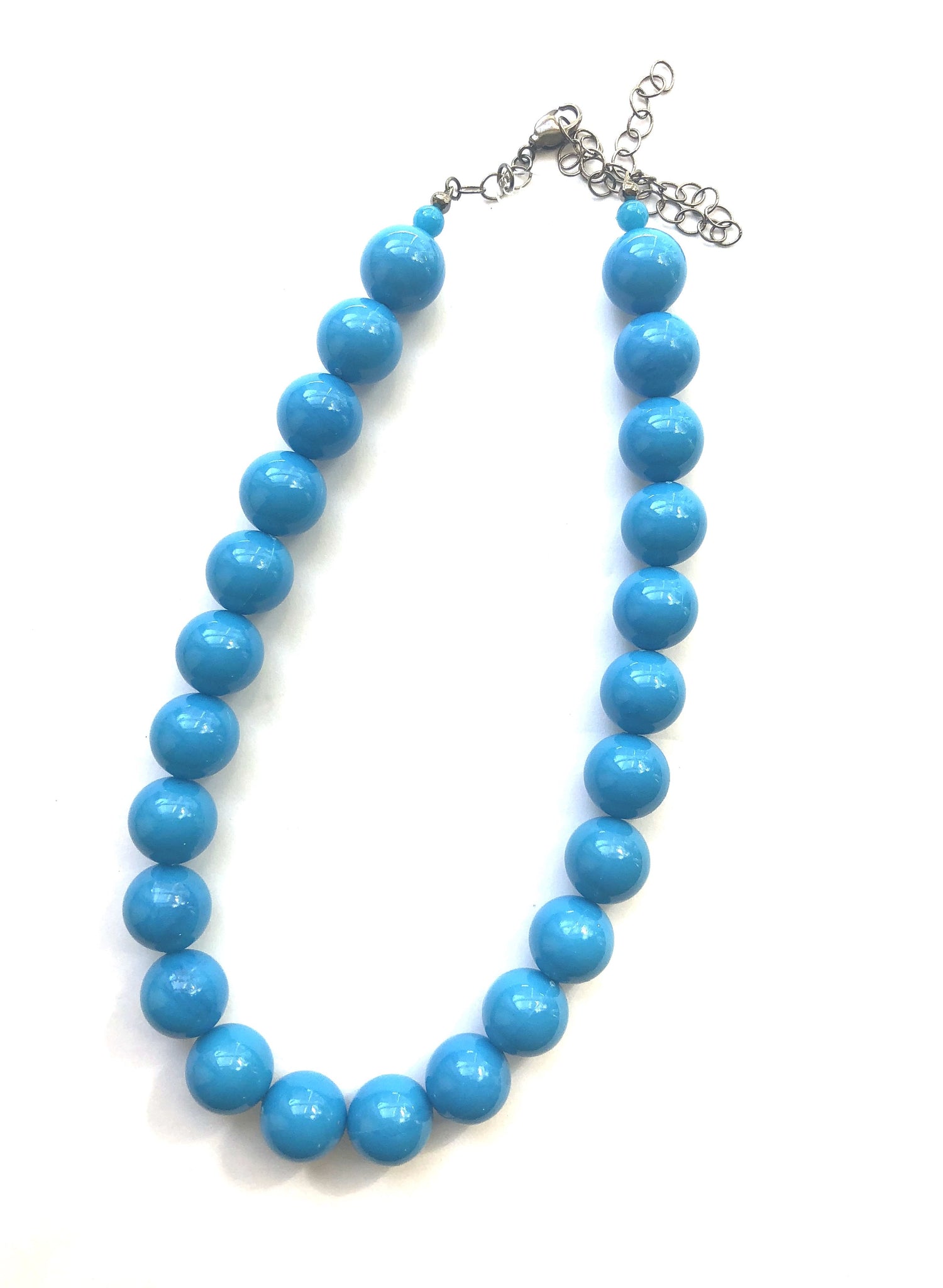bright aqua blue necklace