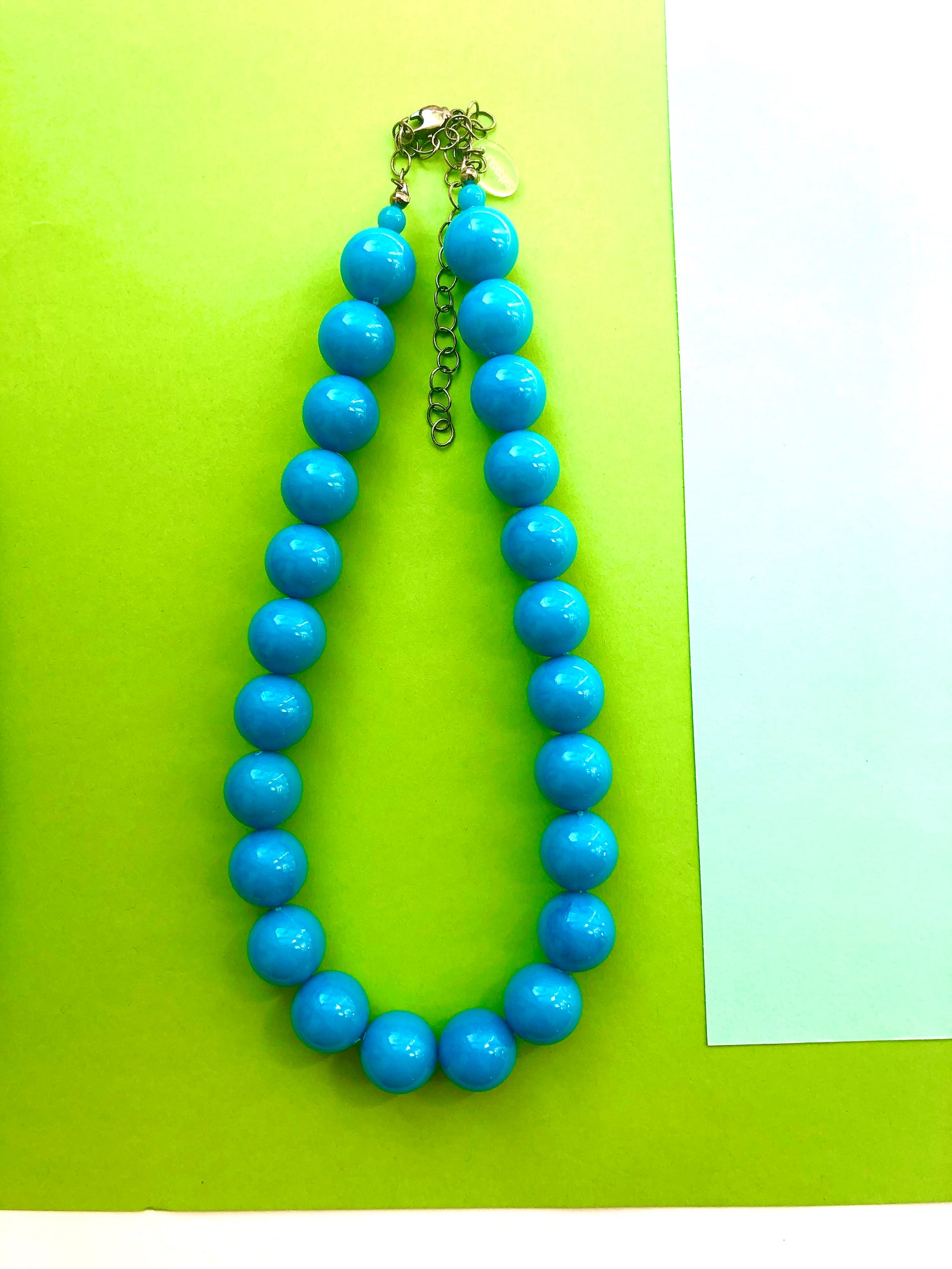 bright blue necklace