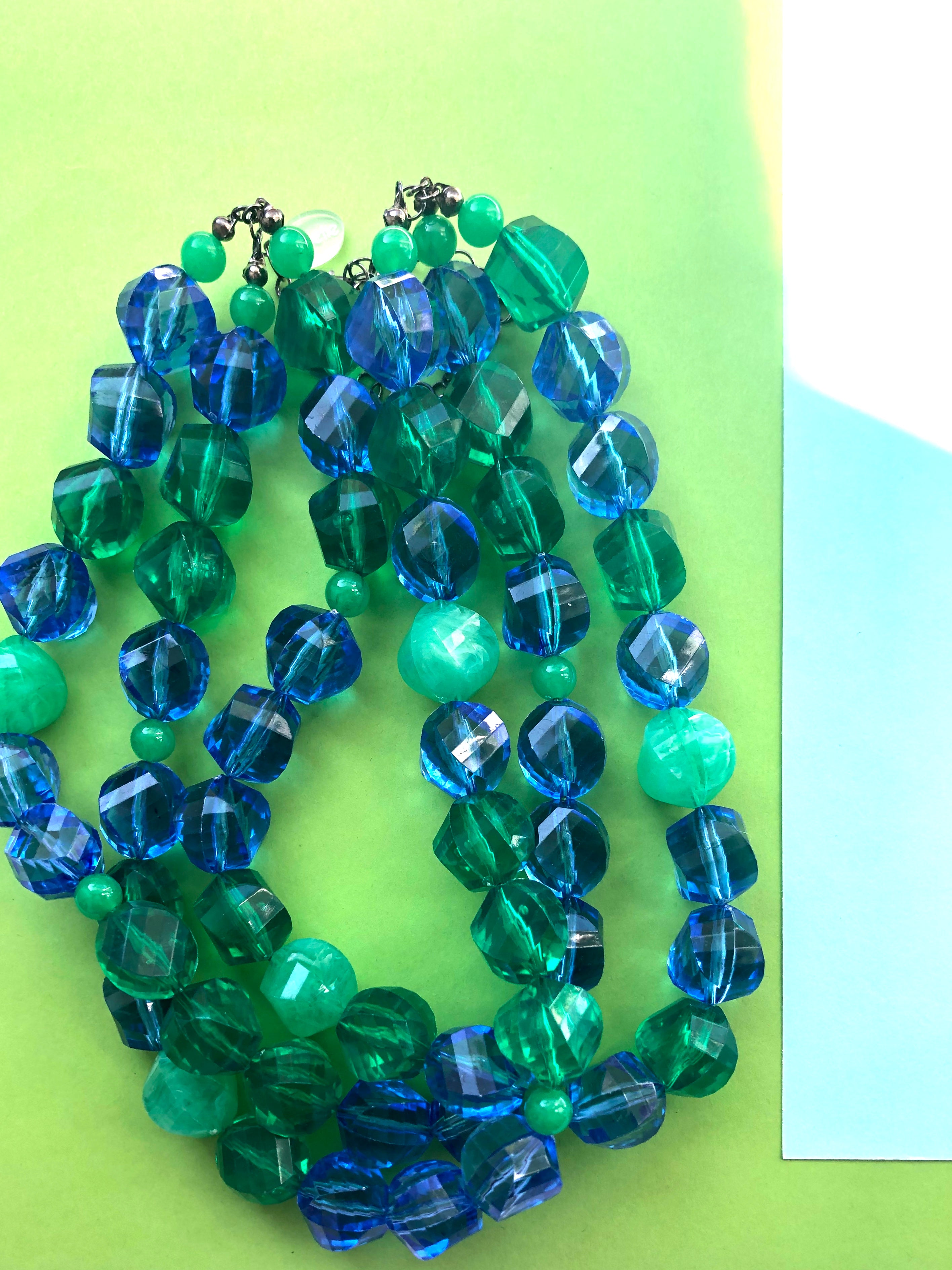 watery lucite statement necklace