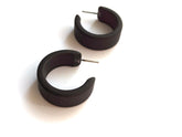 black frosted earrings