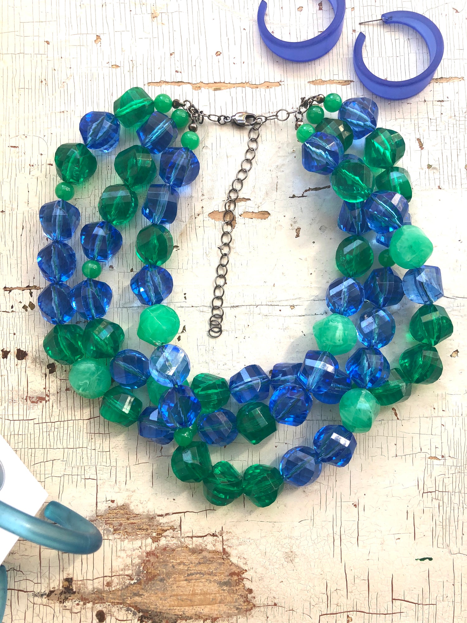 blue green statement jewelry