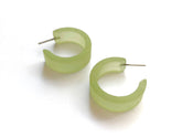 sage green frosted earrings