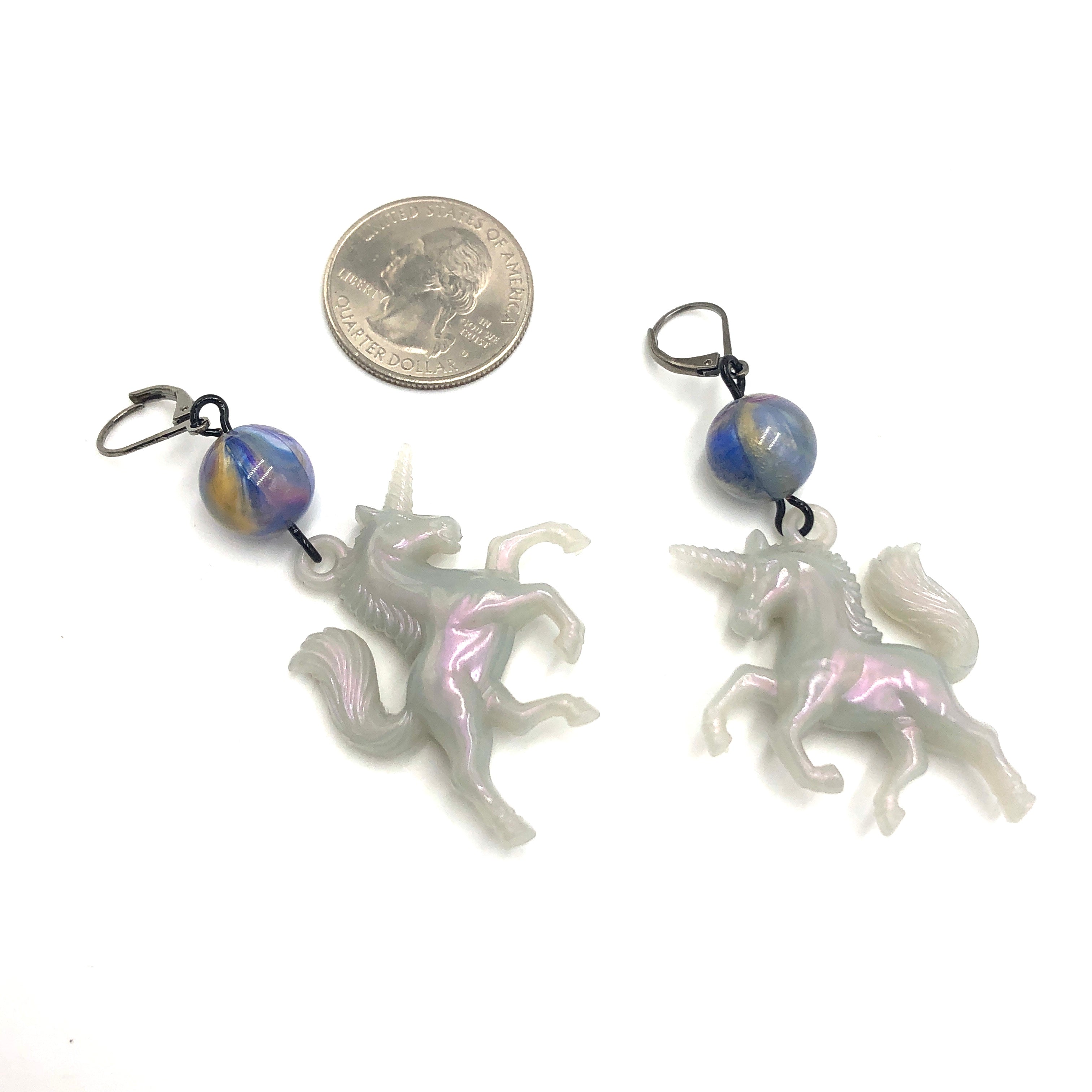 rainbow unicorn earrings