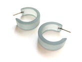 frosted teal hoops