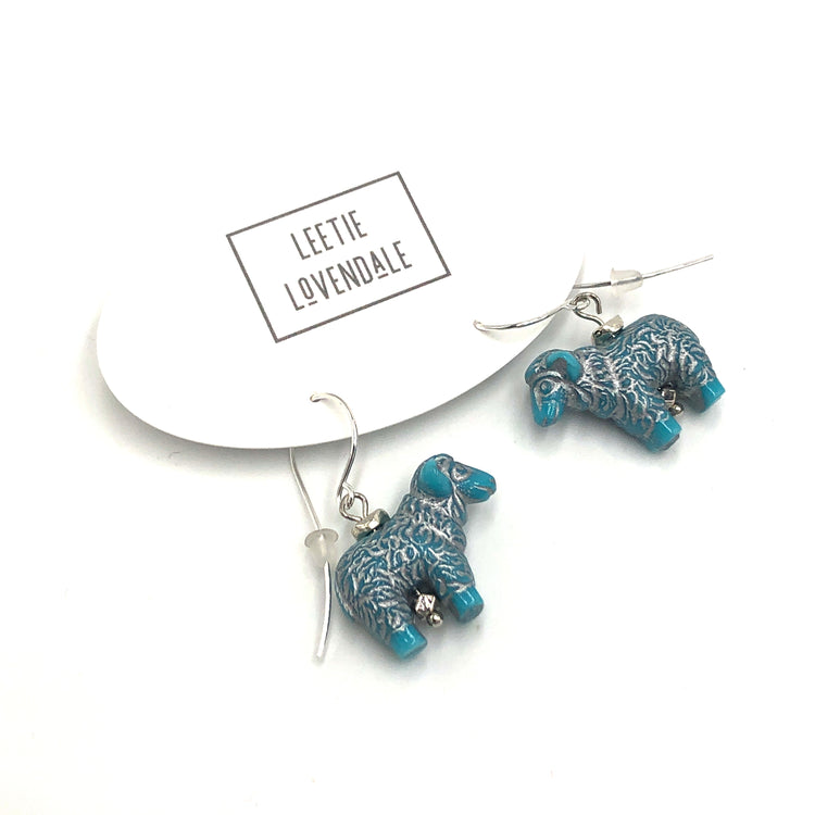 silver turquoise earrings