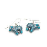 aqua blue grey earrings