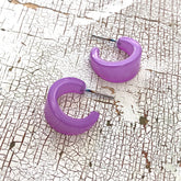 light purple acrylic hoops
