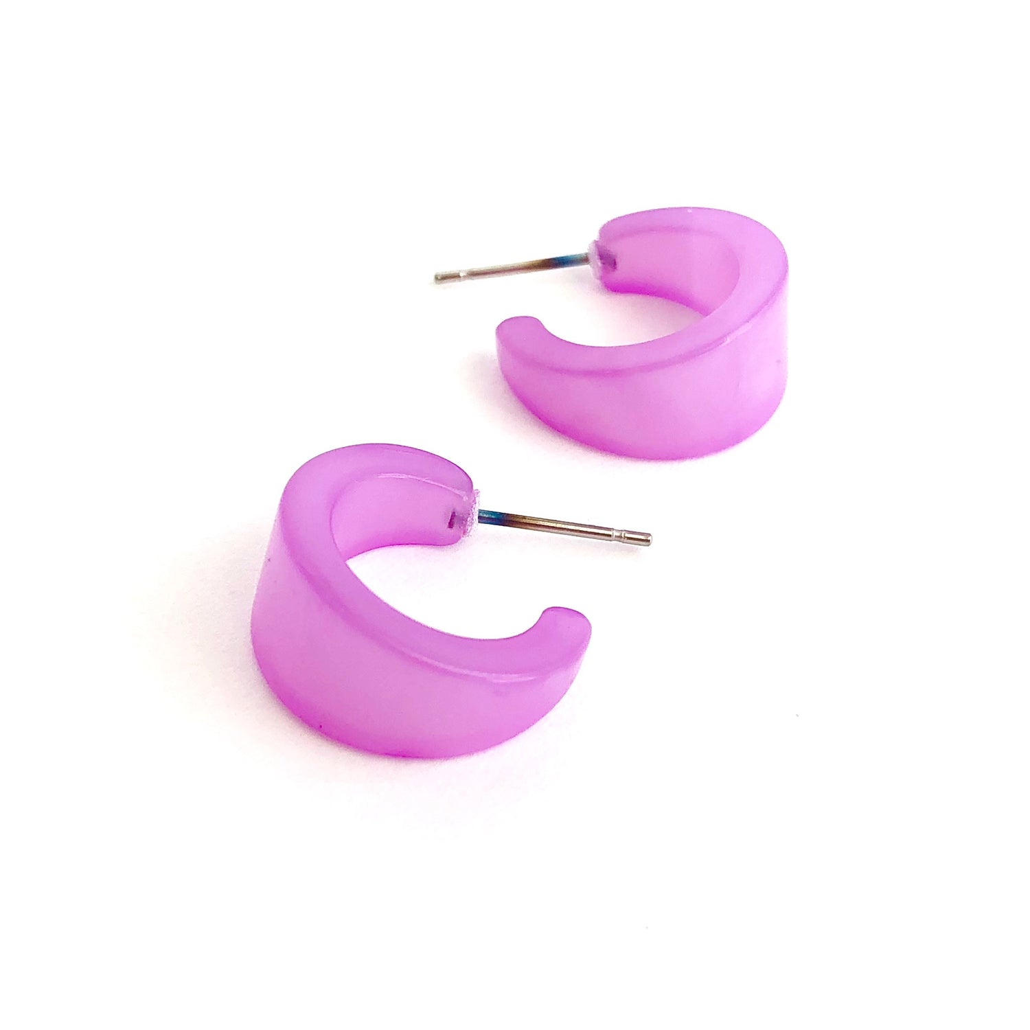 lilac moonglow earrings