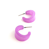 light purple lucite hoops
