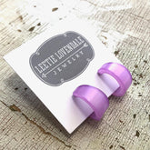 lavender hoop earrings